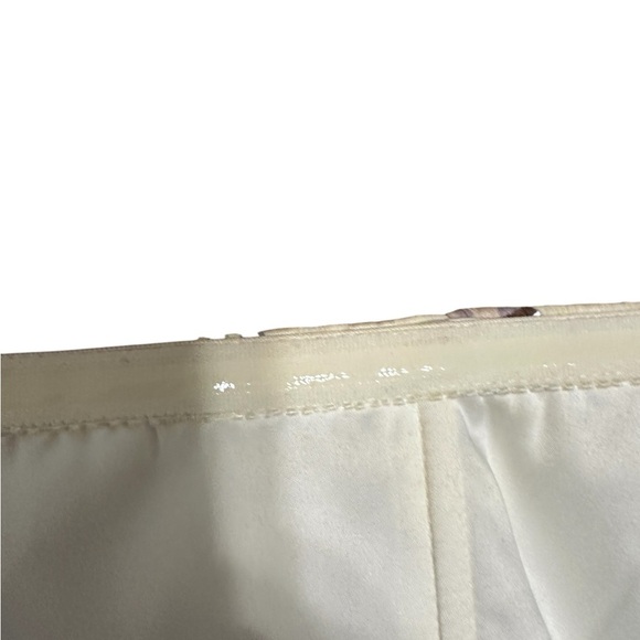 BCBGMaxAzria Strapless Floral 100% Silk Dress Lavender Cream Cocktail Formal 8 - Picture 8 of 9